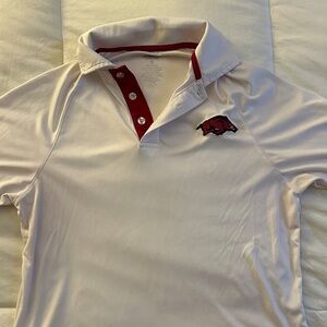 White Men’s University of Arkansas Polo Shirt 🐗🏈❤️